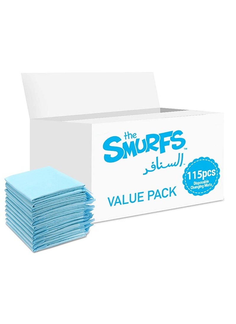 The Smurfs Disposable Changing Mats 115 Count