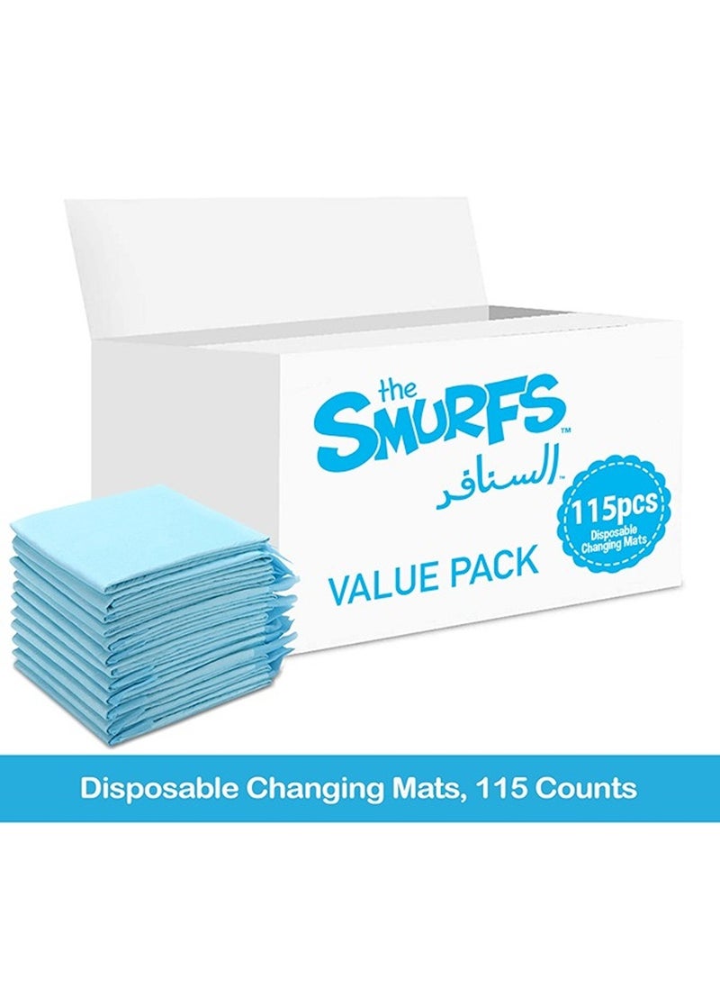 The Smurfs Disposable Changing Mats 115 Count