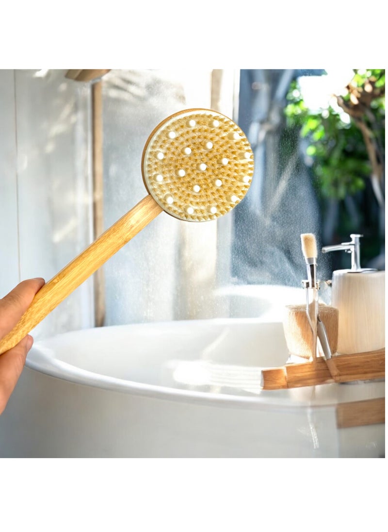 German Brand, High quality, Long Handle Body Brush,Bath Brush, Shower Brush Body Scrubber, Back Scrubber, Massage brush bamboo, Back brush, made in Germany