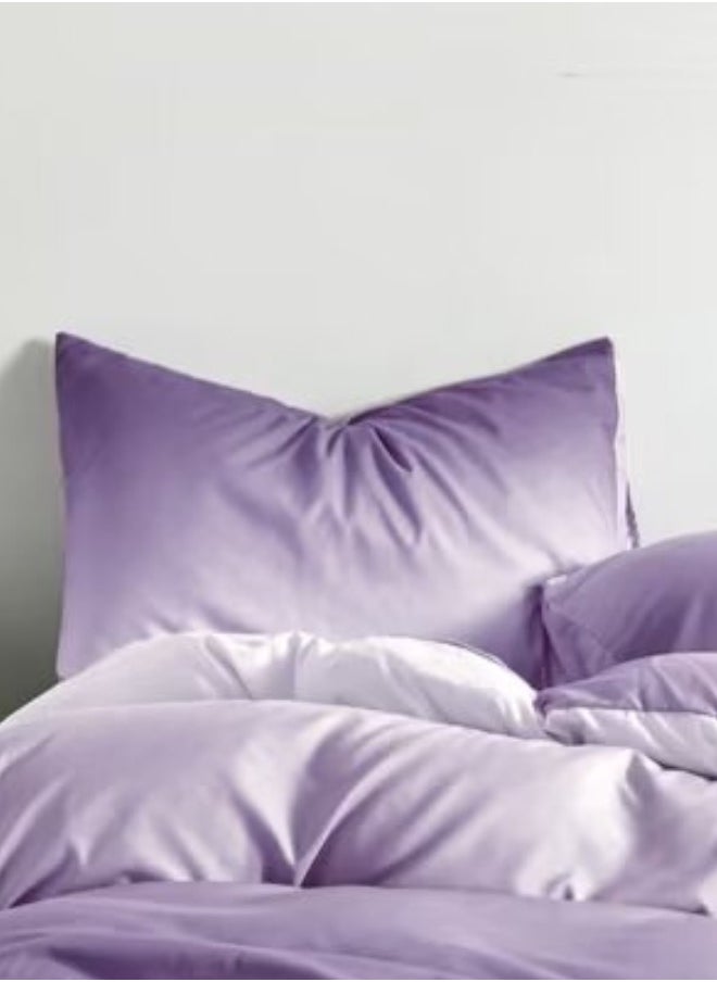 Queen Size 6 Piece Duvet Cover Set, Ombré Royal Purple Bedding set.