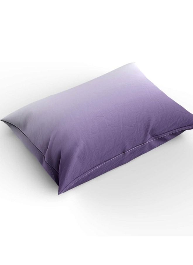 Queen Size 6 Piece Duvet Cover Set, Ombré Royal Purple Bedding set.