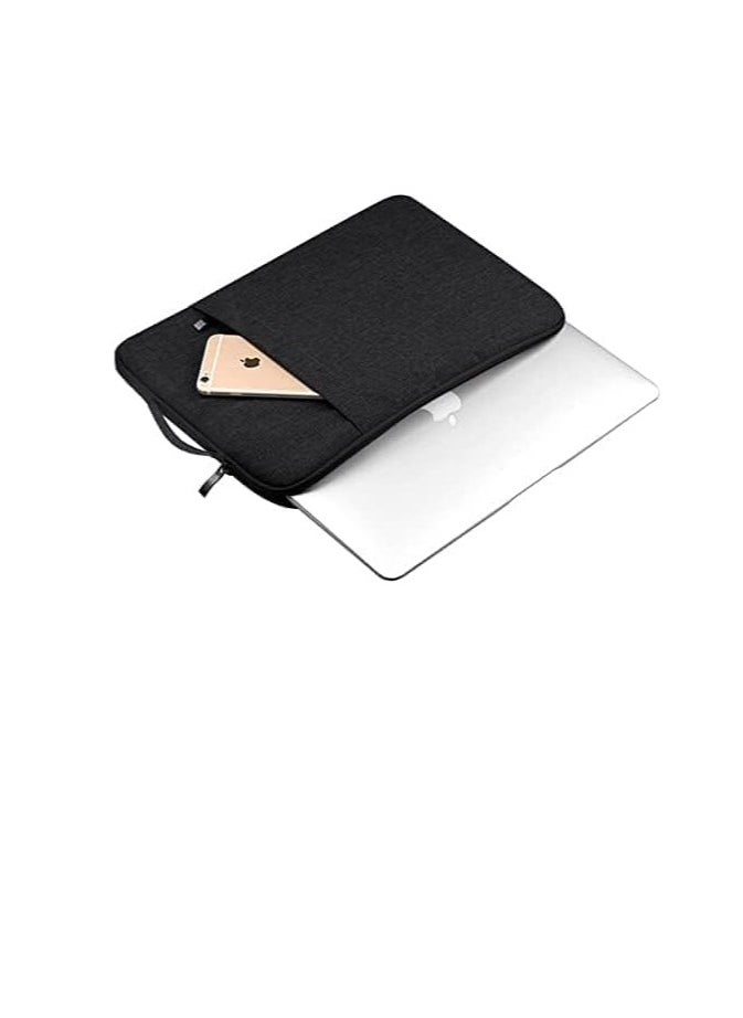 Laptop Sleeve Pouch 15.6 Inch, Suitable for 15-15.6 Inch Lenovo HP Dell MacBook Computer Notebook Durable Shockproof and Lightweight with Zippered Pockets Cover Protective Case (Black)