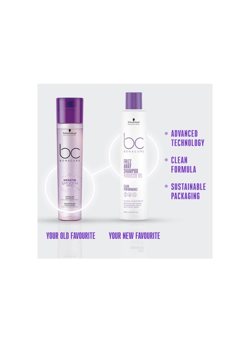 Schwarzkopf Professional Bonacure Frizz Away Shampoo with Babassu Oil | 250 ml