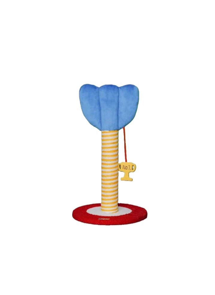 Cat Tree and Scratch Post, Blue, Yellow and Red color, 32cm x 32cm x 57cm