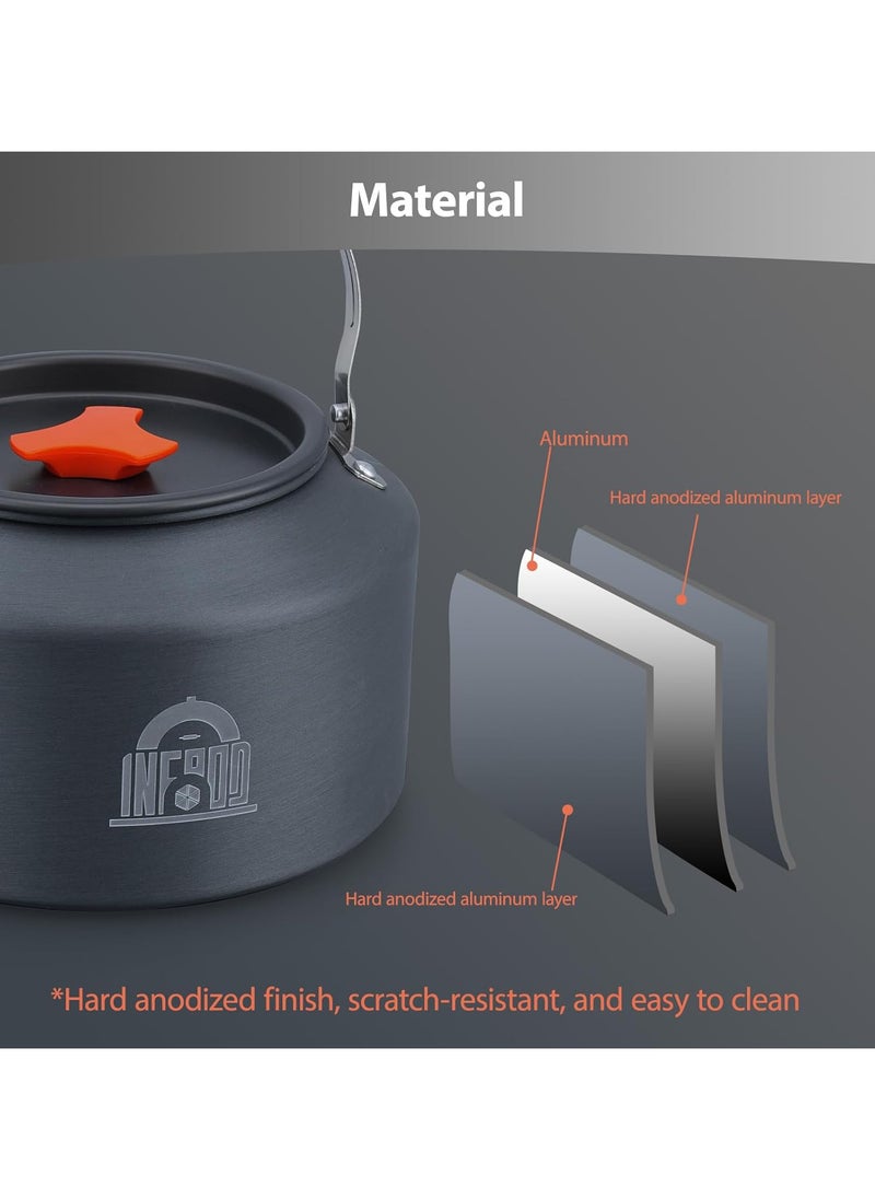 Portable Butane Stove, 2.5L Camping Kettle & 2 Cups Bundle