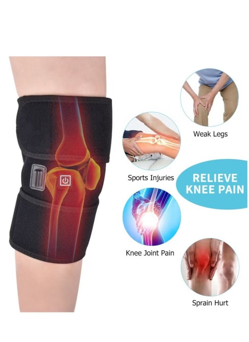 Heating Knee Pads Knee Brace Support Pads Thermal Heat Therapy Wrap Hot Compress Knee Massager for Cramps Arthritis Pain Relief