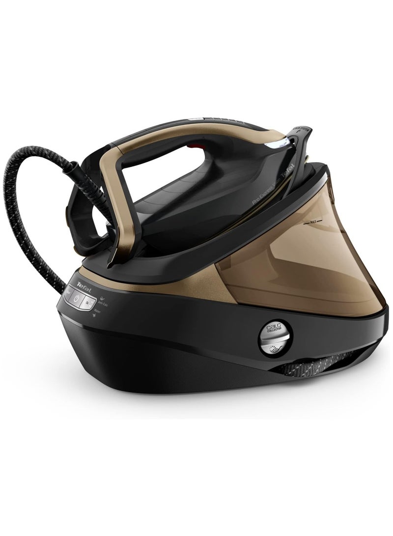 Tefal GV9820G0 High Pressure Steam Generator Iron with Smart LED Light, 750g/min Steam Boost, 9 Bar Pressure, Horizontal and Vertical Steaming, GV9820 Pro Express Vision, Black & Gold 1.2 L 2700 W GV9820 Black & Gold