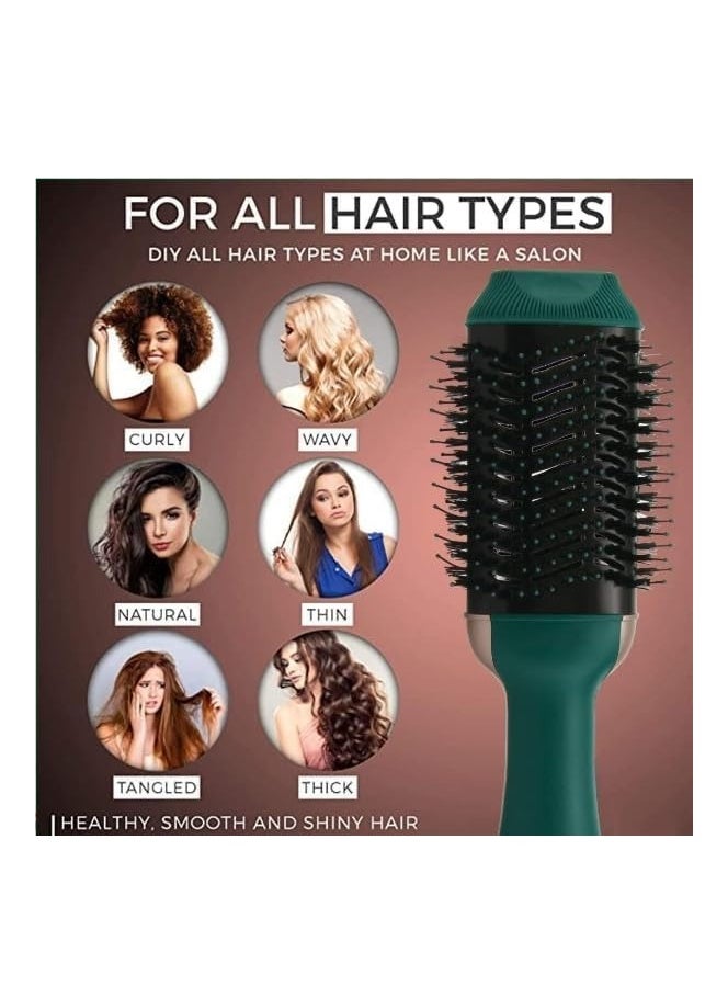 RE-2513 1200W Hot Air Styler Hair Styler One-Step Volumizer Hair Dryer Brush - Green.