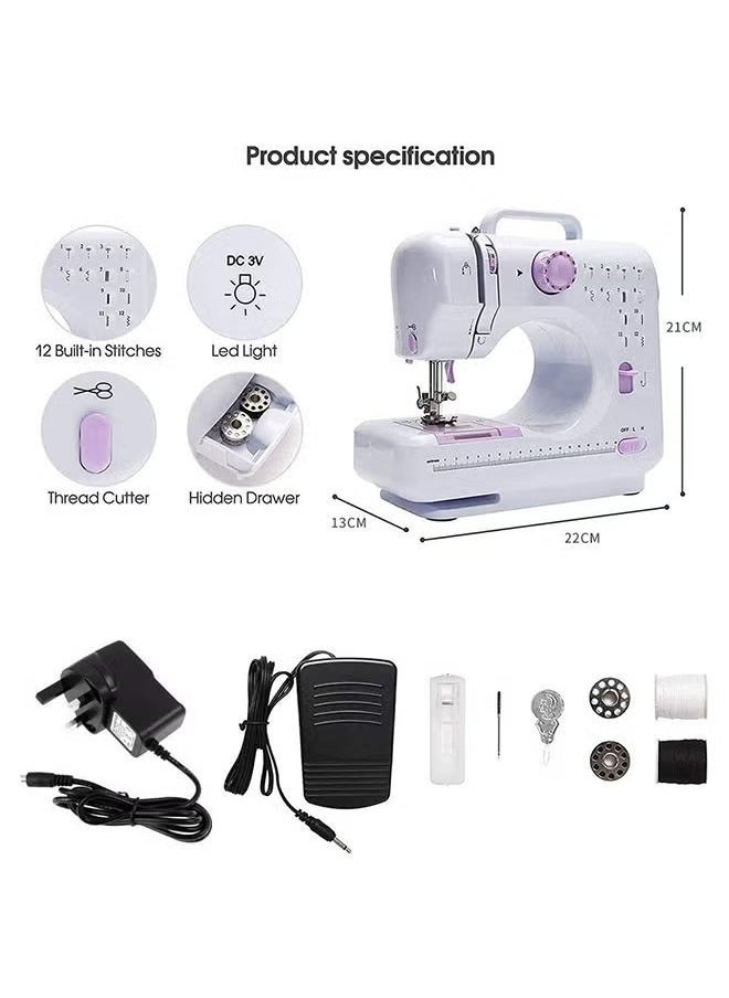 Household Mini Portable Sewing Machine 505 White