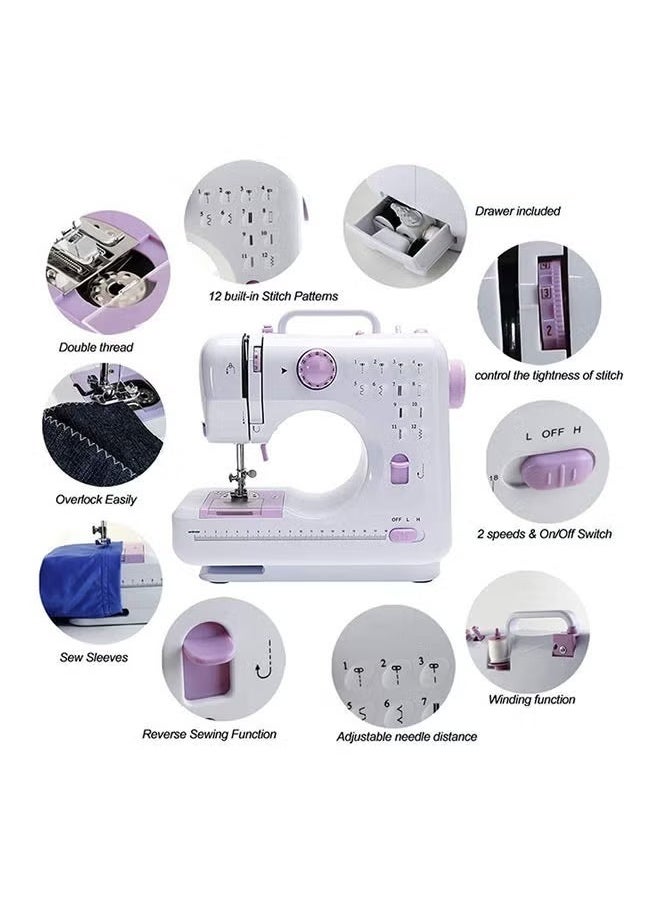 Household Mini Portable Sewing Machine 505 White