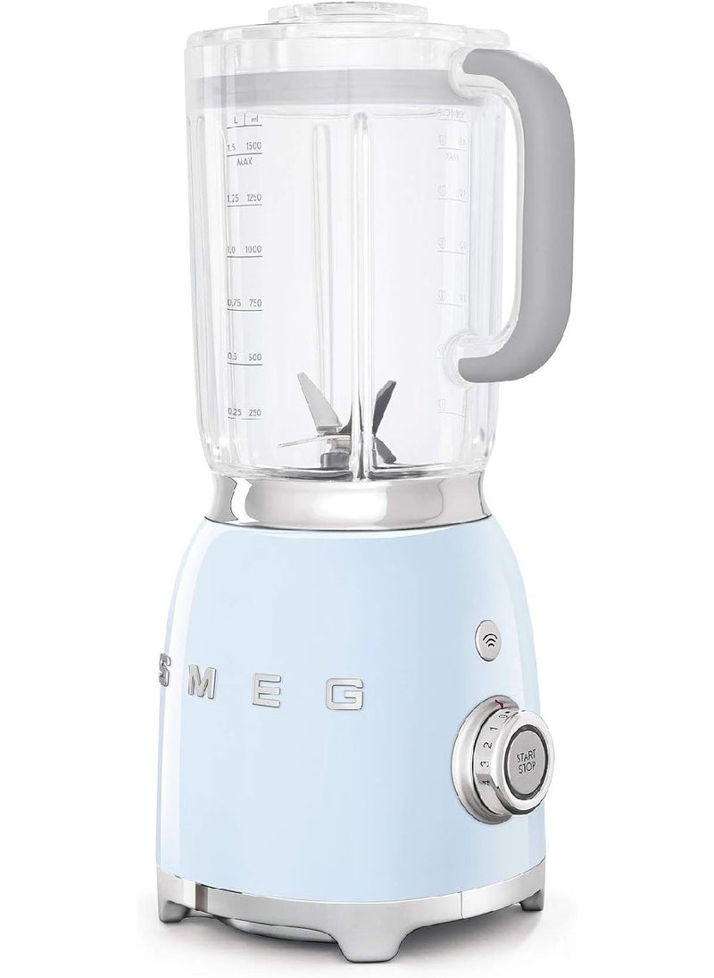 Smeg BLF01PGUK Retro 50's Style Jug Blender with Stainless Steel Blades, 4 Speed Settings and 3 Pre-set Programs, 1.5 Litre, 800 W, Pastel Green