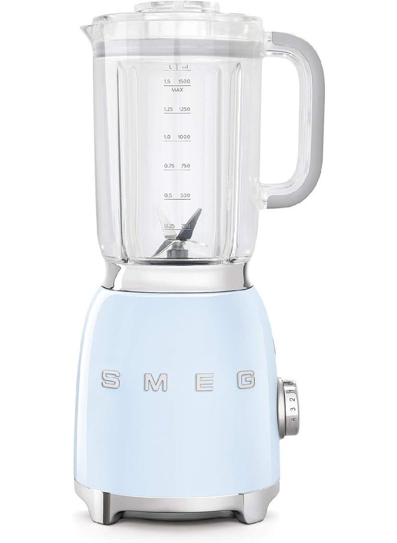 Smeg BLF01PGUK Retro 50's Style Jug Blender with Stainless Steel Blades, 4 Speed Settings and 3 Pre-set Programs, 1.5 Litre, 800 W, Pastel Green