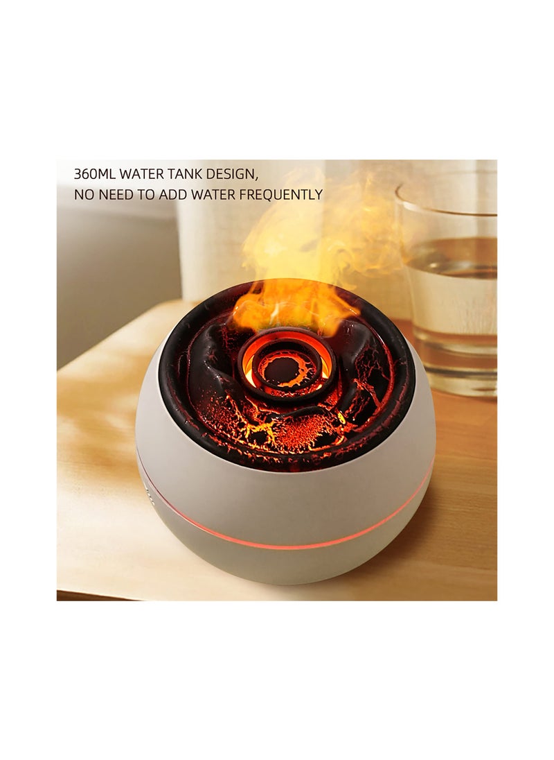 Ultrasonic Aromatherapy Diffuser with Auto-Off for Large Room, 360ml Essential Oil Humidifier Ultrasonic Humidifier  Run 24 Hours Volcano-Like 7 Colors LED Night Light for Bedroom Relaxation