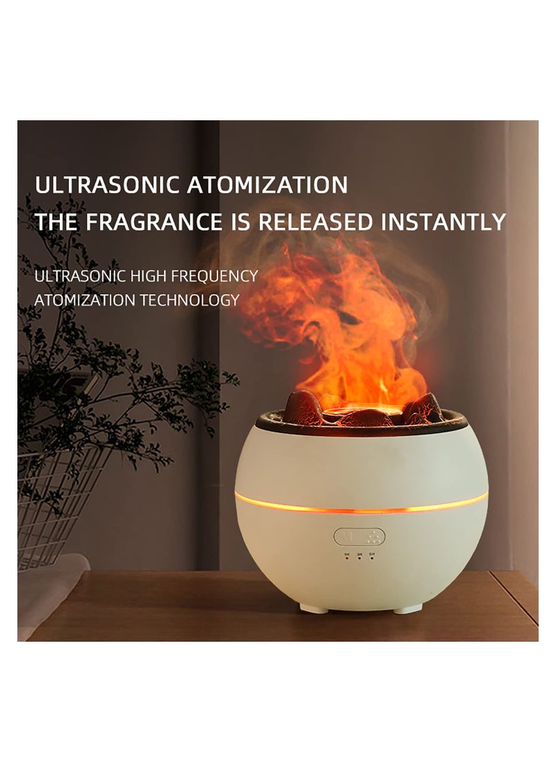 Ultrasonic Aromatherapy Diffuser with Auto-Off for Large Room, 360ml Essential Oil Humidifier Ultrasonic Humidifier  Run 24 Hours Volcano-Like 7 Colors LED Night Light for Bedroom Relaxation
