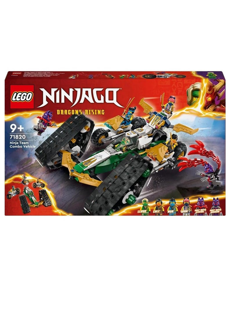 LEGO NINJAGO Ninja Team Combo Vehicle 4-in-1 Ninja Adventure Toy 71820