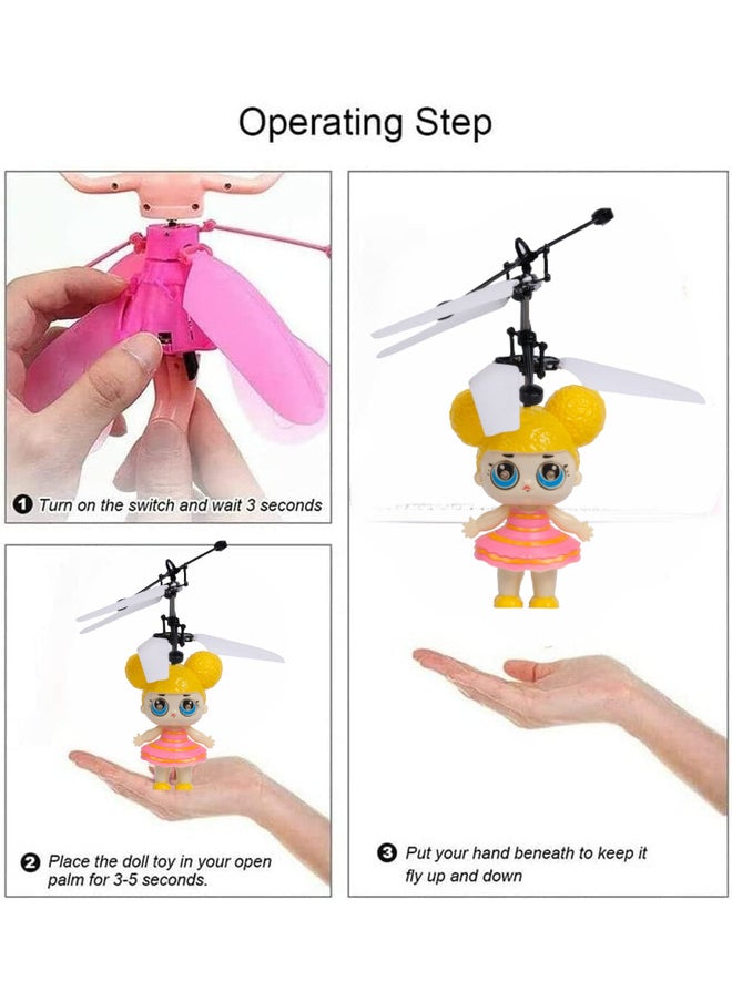 Set of 2 Hand-Controlled Flying Fairy Dolls Magical Flying Toy for Girls Interactive & Fun Hovering Dolls