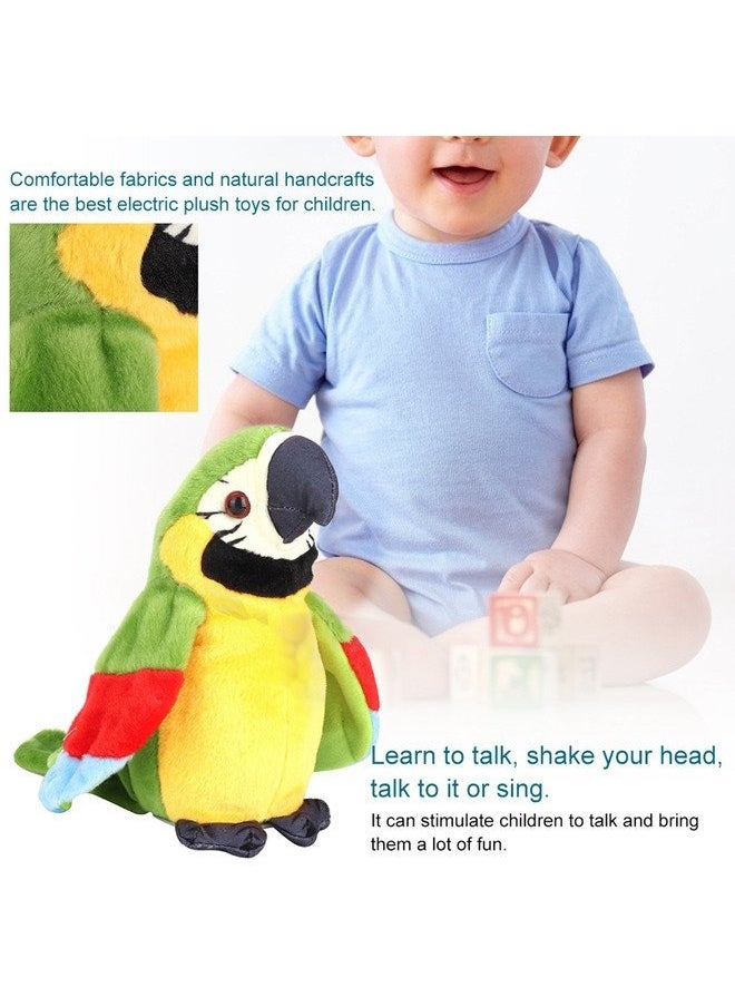 Talking Parrot Repeats What You Say Talking Bird Electronic Plush Parrot for Boy and Girl Gift