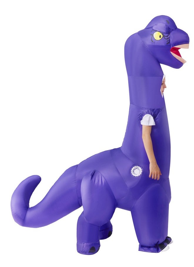 Kids Halloween Inflatable Costumes, Brachiosaurus Blow Up Dinosaur Costumes For Boys, Purple Full Body Inflatable Suit Sleeveless For Halloween Costume Cosplay Themed Parties