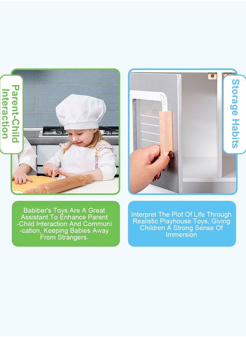 Wooden Pretend Play Kitchen Toy Set Educational, Durable & Eco-Friendly for Endless Imaginative Play