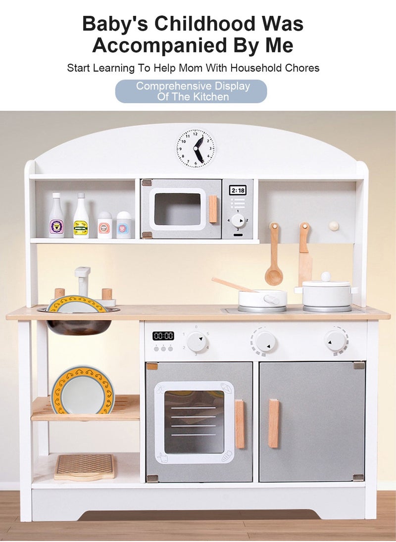 Wooden Pretend Play Kitchen Toy Set Educational, Durable & Eco-Friendly for Endless Imaginative Play