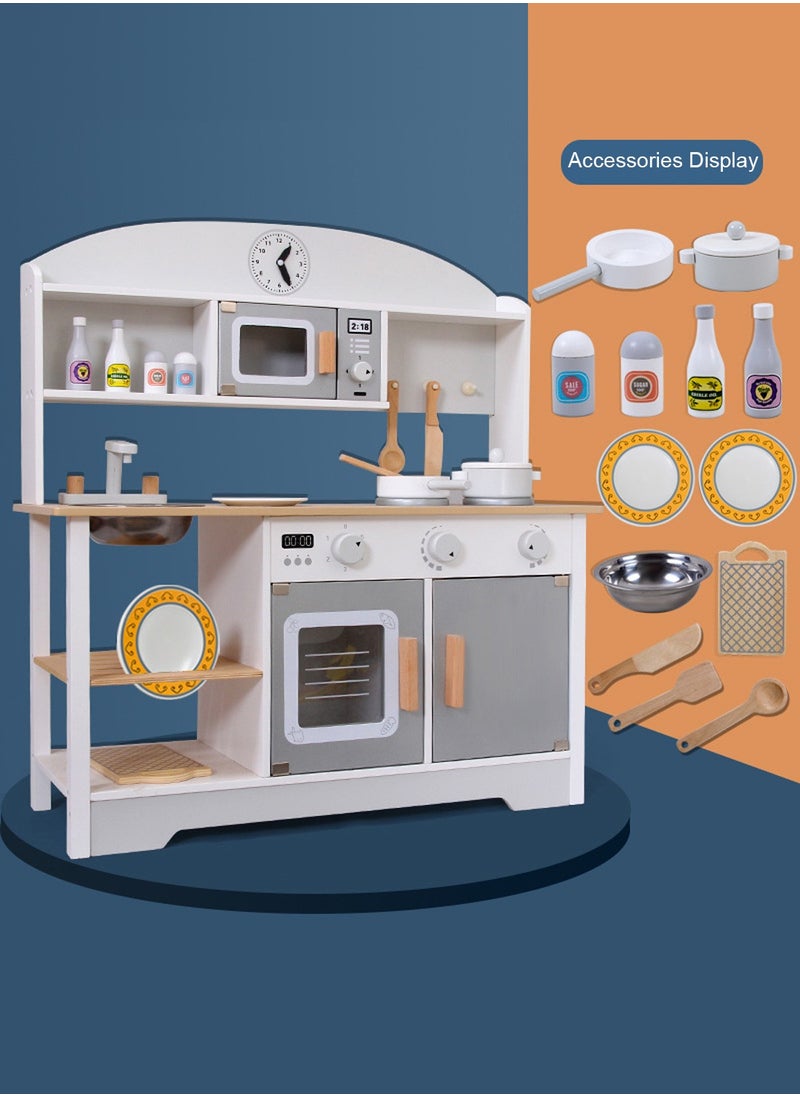 Wooden Pretend Play Kitchen Toy Set Educational, Durable & Eco-Friendly for Endless Imaginative Play