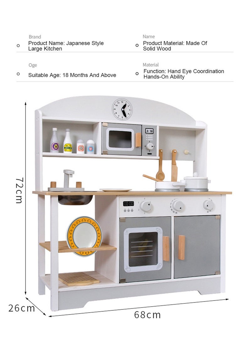 Wooden Pretend Play Kitchen Toy Set Educational, Durable & Eco-Friendly for Endless Imaginative Play