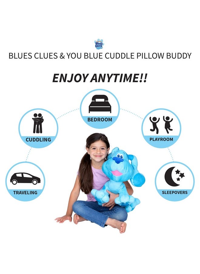 Kids Bedding Super Soft Plush Cuddle Pillow Buddy, One Size, Blues Clues