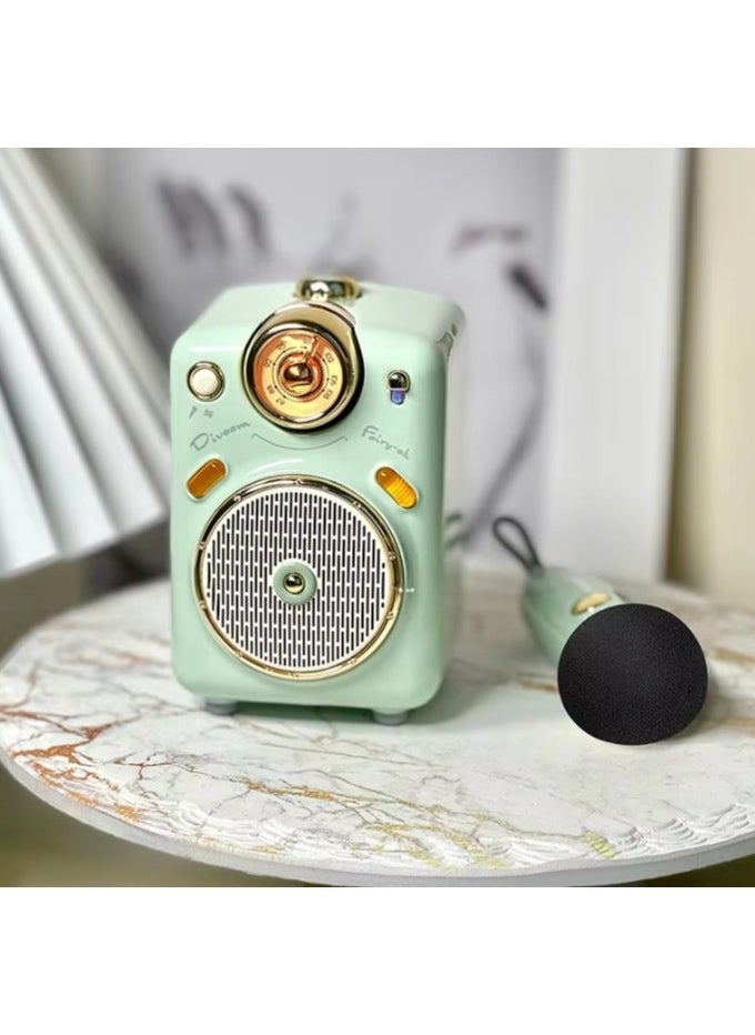 Fairy-OK Portable Bluetooth Speaker with Microphone Voice Change Karaoke Function FM Radio TF Card