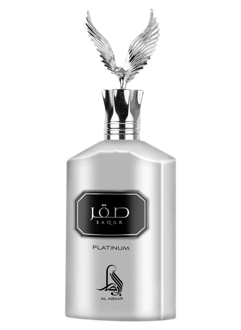 Al Absar Saqar Platinum 100ML - EDP - Luxurious Long-Lasting Oriental Fragrance for Men - Premium Woody and Fresh Scent