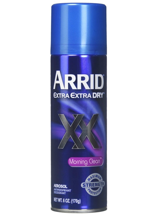 Deodorant 6Oz Aerosol Extra Extra Dry Morning Clean 3 Pack