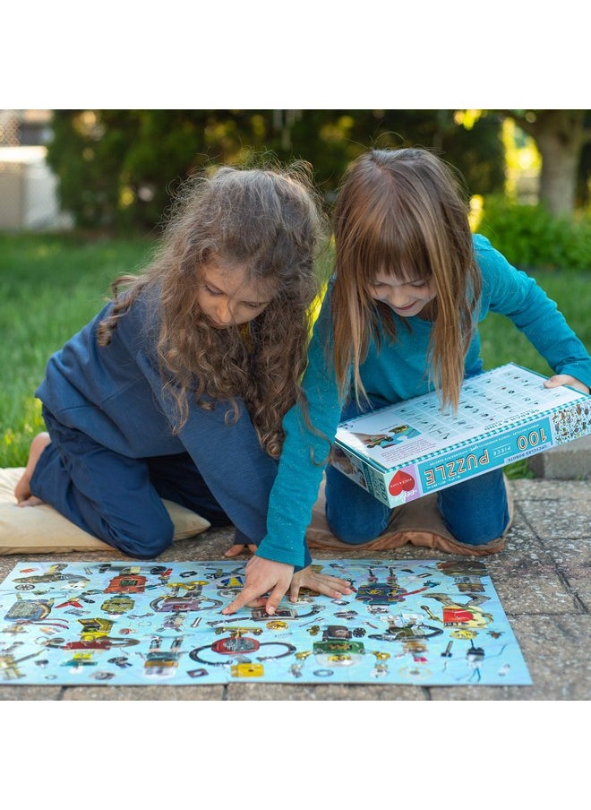 : Upcycled Robots 100 Piece Puzzle, Perfect Project For Little Hands, Aids In Development Of Pattern, Shape, And Color Recognition, Offers Children A Challenge, Perfect For Ages 5 And Up