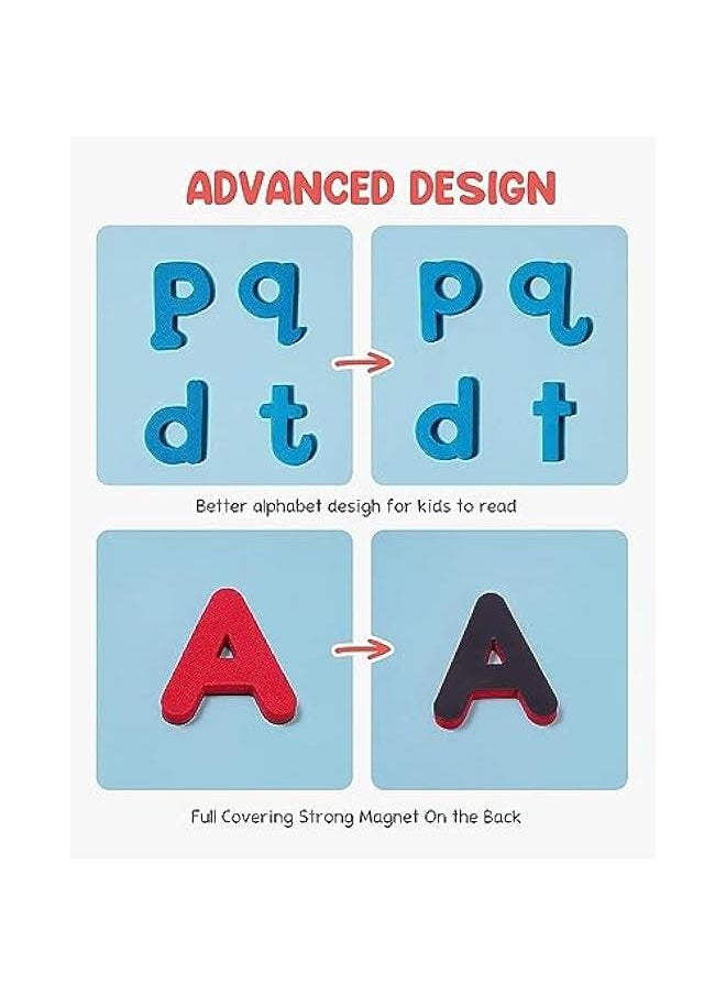 234 Pcs Classroom Magnetic Letters Kit For Kids,with Double-Side Magnet Board - Foam Alphabet Letters for Kids Spelling and Learning