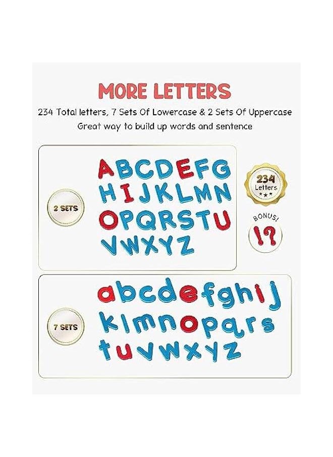 234 Pcs Classroom Magnetic Letters Kit For Kids,with Double-Side Magnet Board - Foam Alphabet Letters for Kids Spelling and Learning