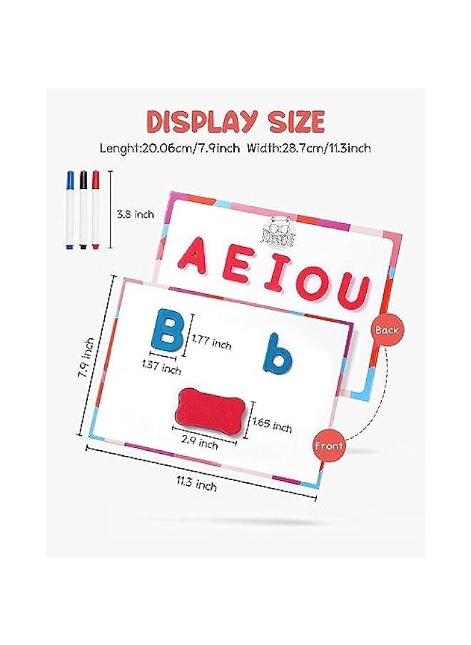 234 Pcs Classroom Magnetic Letters Kit For Kids,with Double-Side Magnet Board - Foam Alphabet Letters for Kids Spelling and Learning