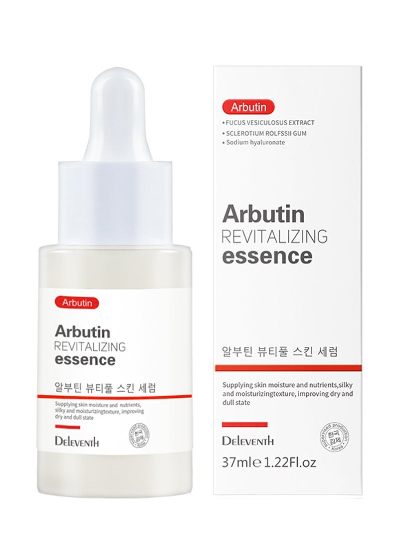 DEleventh Korean Brand Arbutin Revitalizing Essence 37ml / with Vitamin E, Anti-oxidation, Brightens and Evens Skin Tone, Reduces Dark Spots, Deeply Hydrates and Nourishes