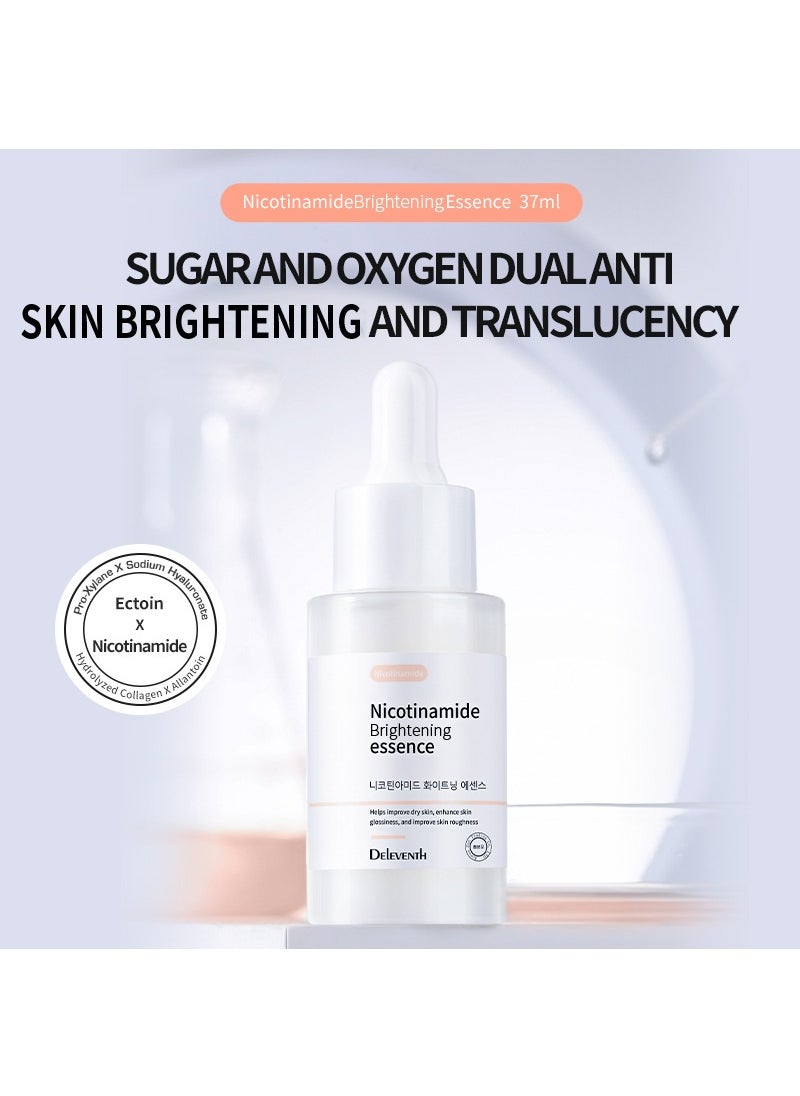 DEleventh Korean Brand Niacinamide Face Serum 37ml / with Pro-Xylane & Ectoin, Anti-wrinkle, Brighten and Hydrate, Reduce Pores, Fine Lines, Smooth Skin, and Boost Elasticity for a Radiant Complexion