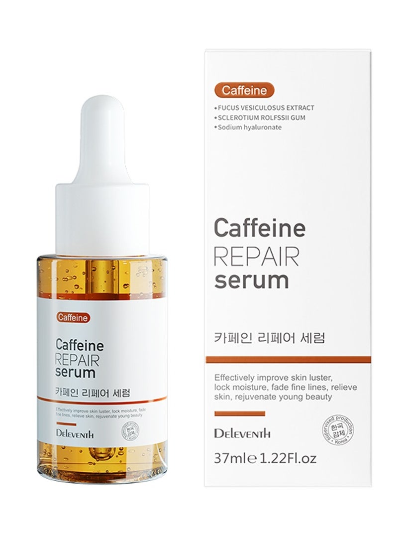 DEleventh Korean Brand Caffeine Repair Face Serum 37ml / with Natural Extracts, Anti-Aging, Reduce Puffiness, Deeply Hydrate, Improve Skin, Fade Fine Lines, Relieve and Revitalize Skin