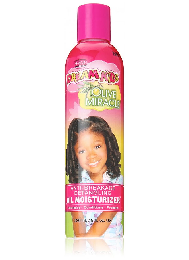 African Pride Dream Kids Olive Miracle Anti-Breakage Detangling Oil Moisturizer - Contains Olive Oil, Detangles & Reduces Hair Breakage, 8 Oz