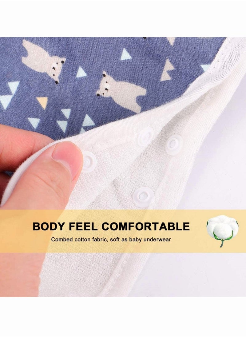 Eco-Friendly Reusable Cotton Diaper Pants for Toddlers Washable Waterproof Potty Training Nappy Dark Blue