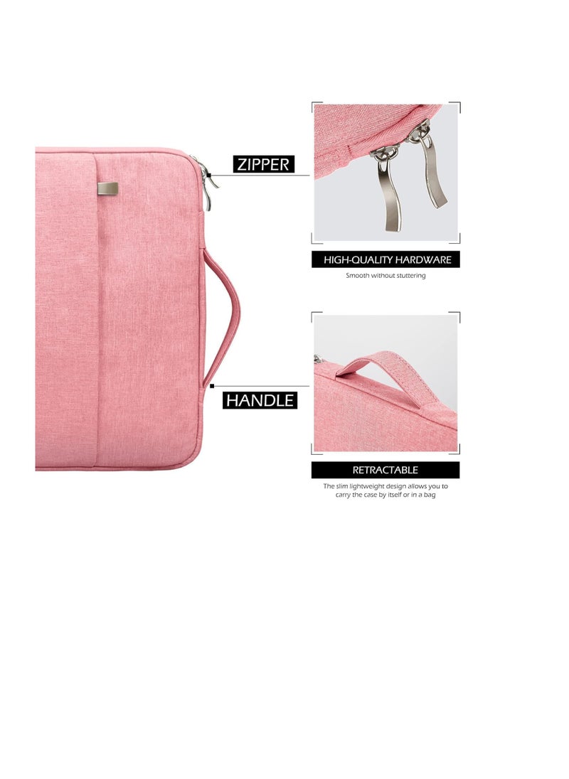 Laptop Sleeve Soft Pouch 12.5 Laptop Bag Replacement for Air Pro Ultrabook Laptop Pink.