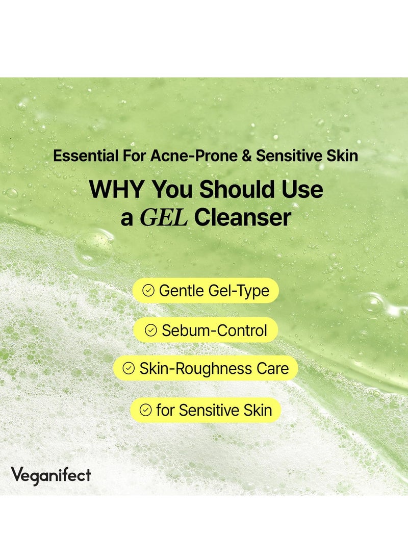 Clean and Glow Green Barley Gel Cleanser, Vegan Certified, Hydrating, Improving Skin Texture, 6.93 Fl Oz (New)