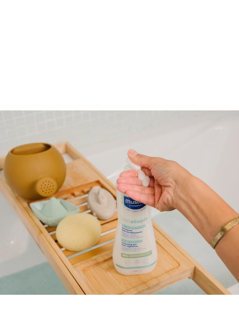 Mustela Stelatopia Eczema-Prone Skin Cleansing Gel - Baby Face & Body Wash with Natural Avocado & Sunflower Oil - Fragrance-Free & Tear Free - Various Sizes