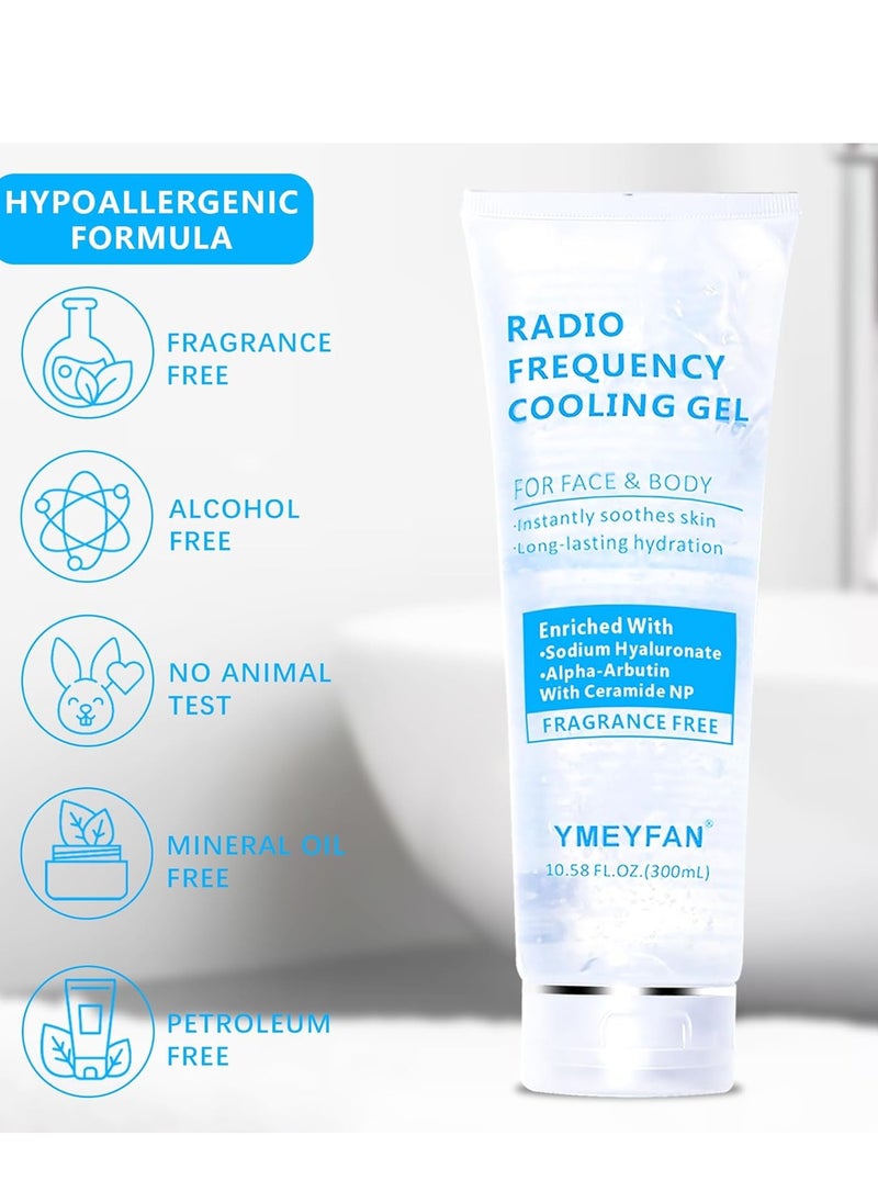 Conductive Gel for Microcurrent Facial Device, Cooling Gel for Laser Hair Removal, Fragrance-Free, Hypoallergenic, Gel Primer for RF Device, Premium Gel Hydrating Soothes for Face Skin Care