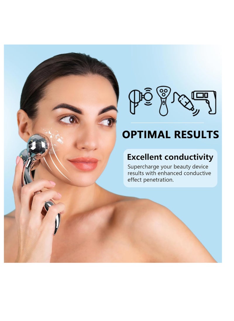 Conductive Gel for Microcurrent Facial Device, Cooling Gel for Laser Hair Removal, Fragrance-Free, Hypoallergenic, Gel Primer for RF Device, Premium Gel Hydrating Soothes for Face Skin Care