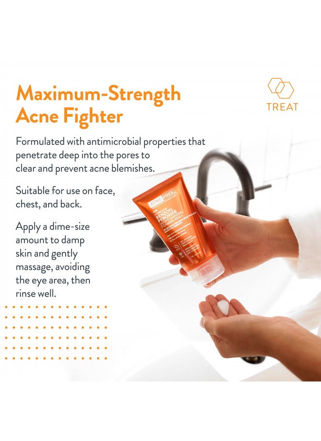 AcneFree Severe Acne 10% Benzoyl Peroxide Foaming Cleansing Wash, 5 Ounce