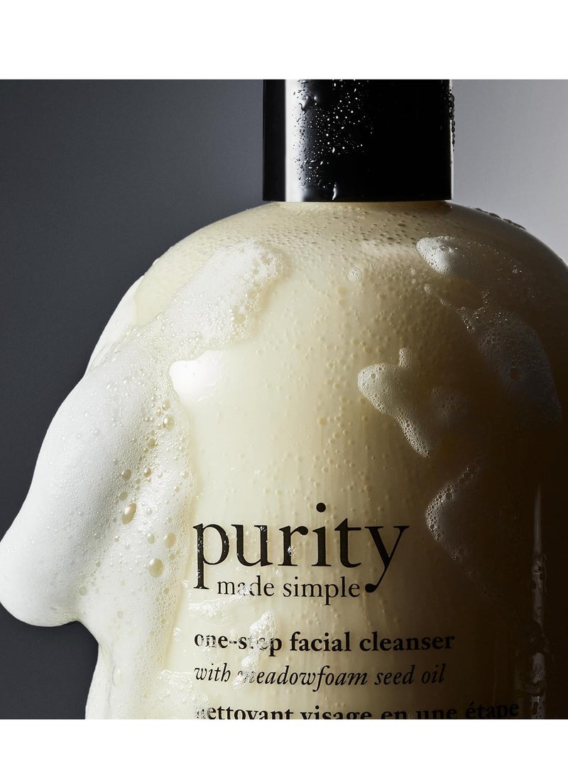 philosophy purity made simple one-step facial cleanser- with meadowfoam seed oil – gently cleanses & melts away dirt, oil & stubborn makeup – paraben free face wash