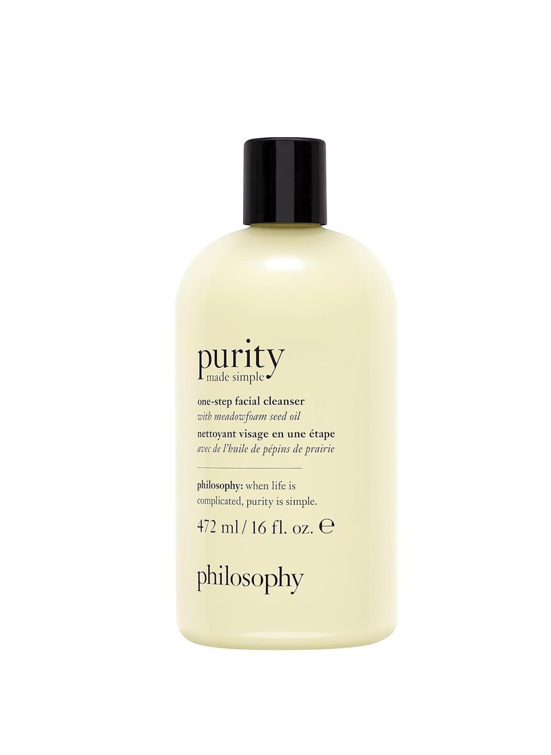 philosophy purity made simple one-step facial cleanser- with meadowfoam seed oil – gently cleanses & melts away dirt, oil & stubborn makeup – paraben free face wash