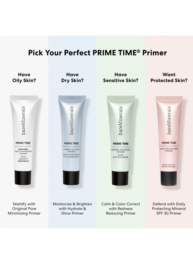 bareMinerals Mini Prime Time Original Pore-Minimizing Primer, Pore Minimizer Gel Makeup Primer for Face, Extends Makeup Wear, Oil Control, Vegan