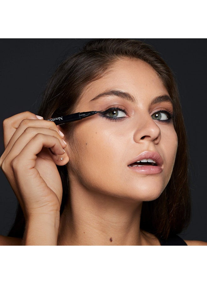 Neutrogena Precision Liquid Eyeliner with Honey & Coconut, Hypoallergenic, Smudge- & Water-Resistant Eyeliner Makeup for Precise Application, Jet Black, 0.013 fl. oz