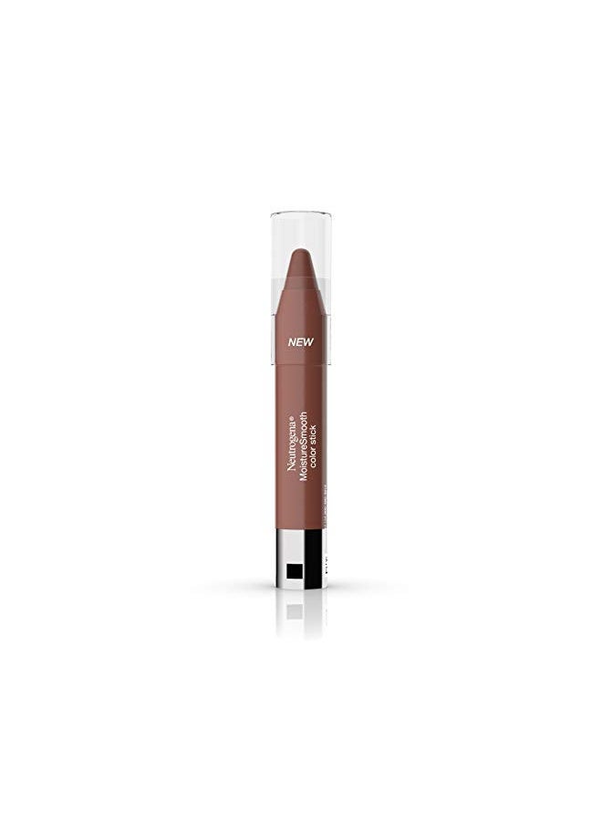 Neutrogena MoistureSmooth Color Stick for Lips, Moisturizing and Conditioning Lipstick with a Balm-Like Formula, Nourishing Shea Butter and Fruit Extracts, 90 Classic Nude,.011 oz